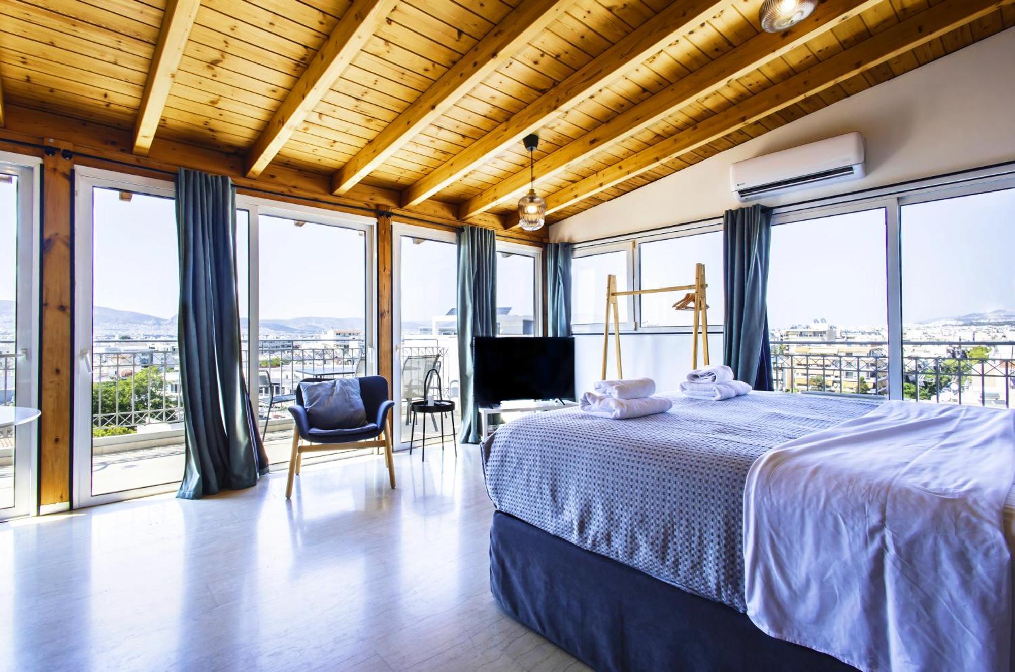 Lis153 By Smart Cozy Suites - Top Floors With Amazing City View - Available 24Hr Athen Eksteriør bilde