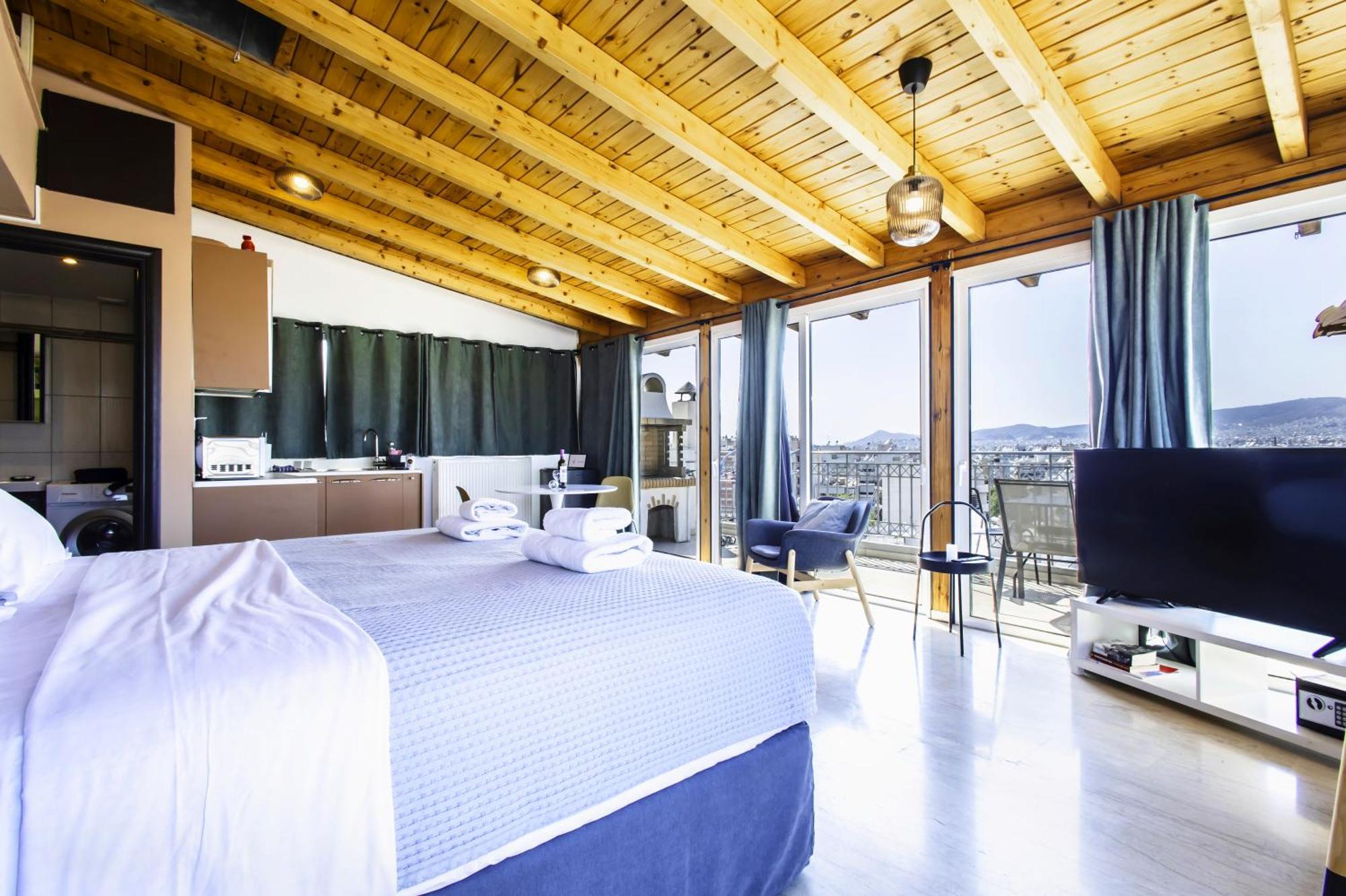 Lis153 By Smart Cozy Suites - Top Floors With Amazing City View - Available 24Hr Athen Eksteriør bilde