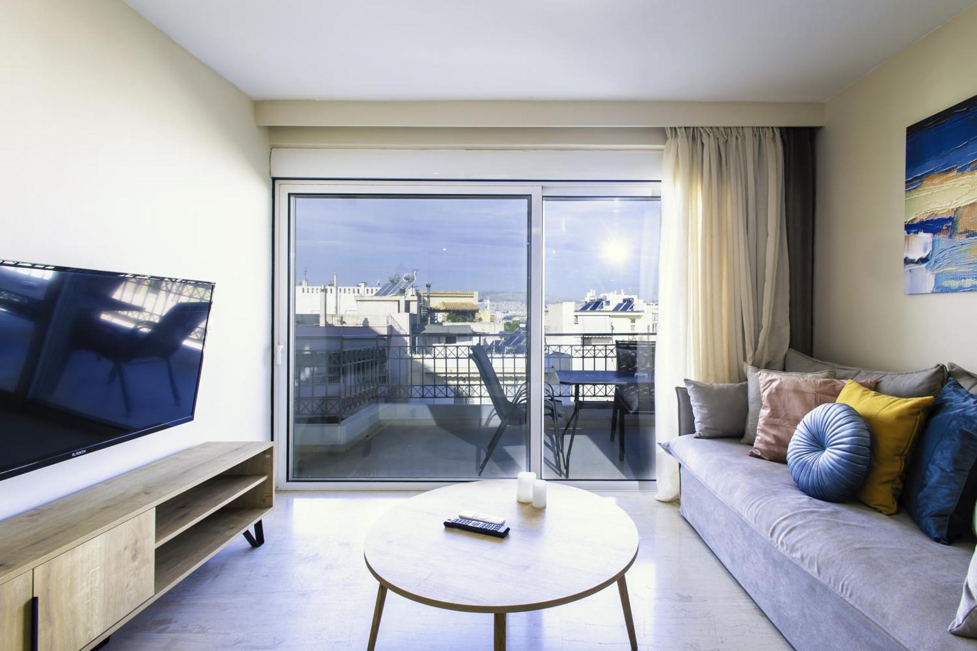Lis153 By Smart Cozy Suites - Top Floors With Amazing City View - Available 24Hr Athen Eksteriør bilde